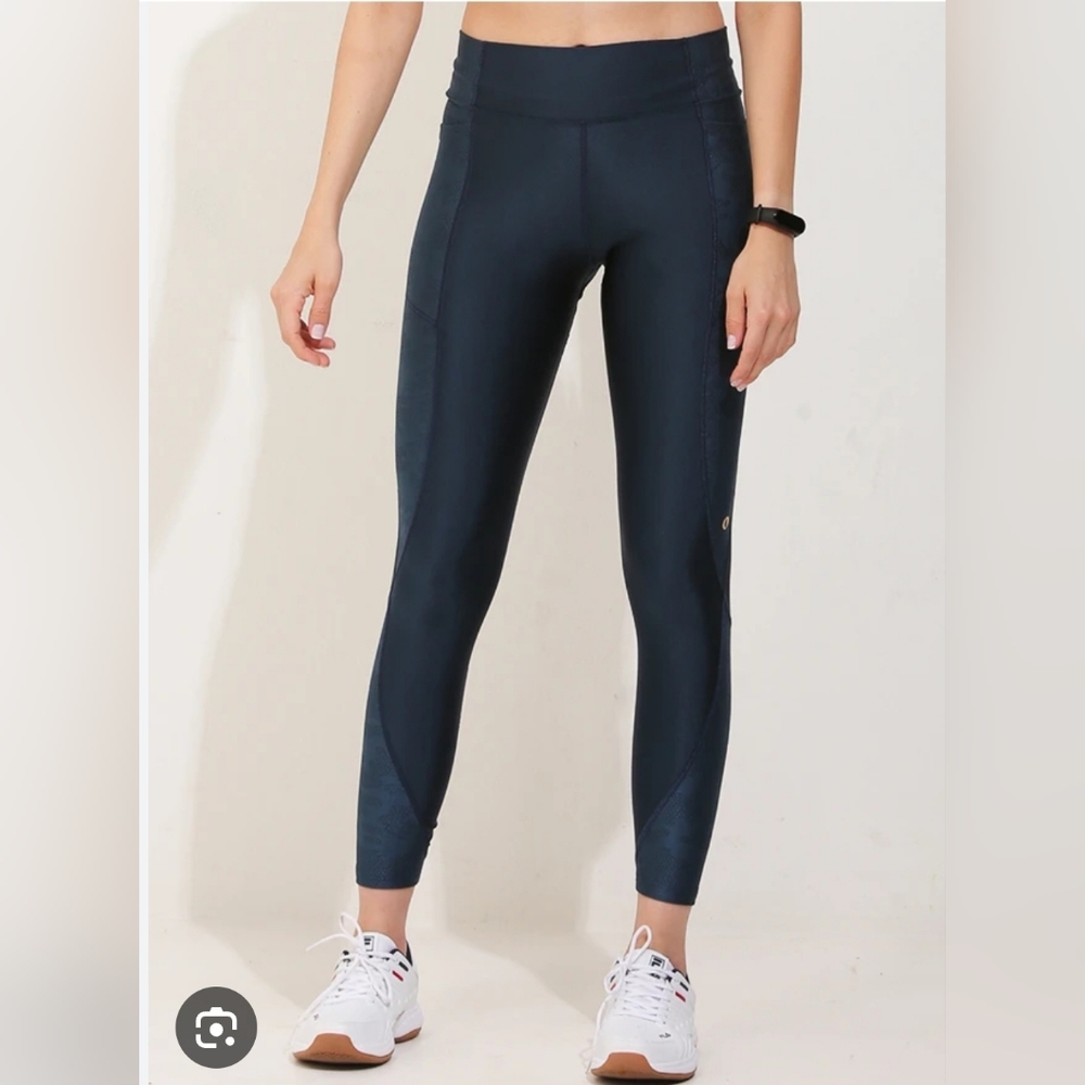 Dona Jo Navy Shark Camo Legging With Side Pockets